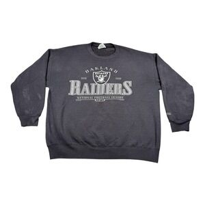 Vtg Oakland Raiders Sweatshirt Mens XL Gray NFL Football Pullover Crewneck
